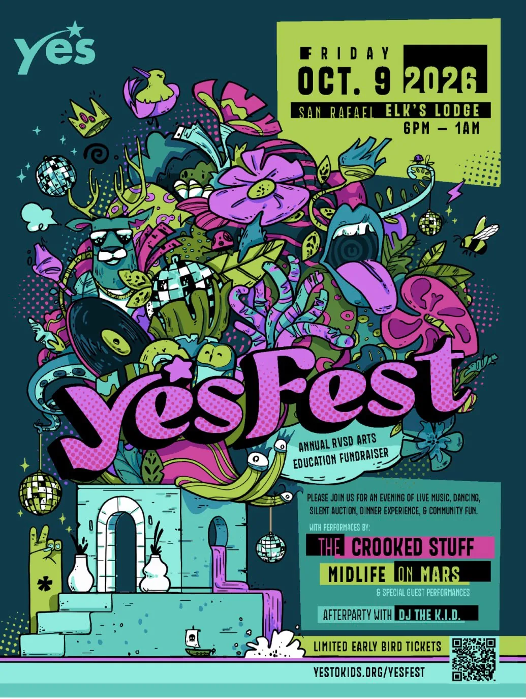 YES Fest 2026 poster featuring Midlife on Mars and The Crooked Stuff